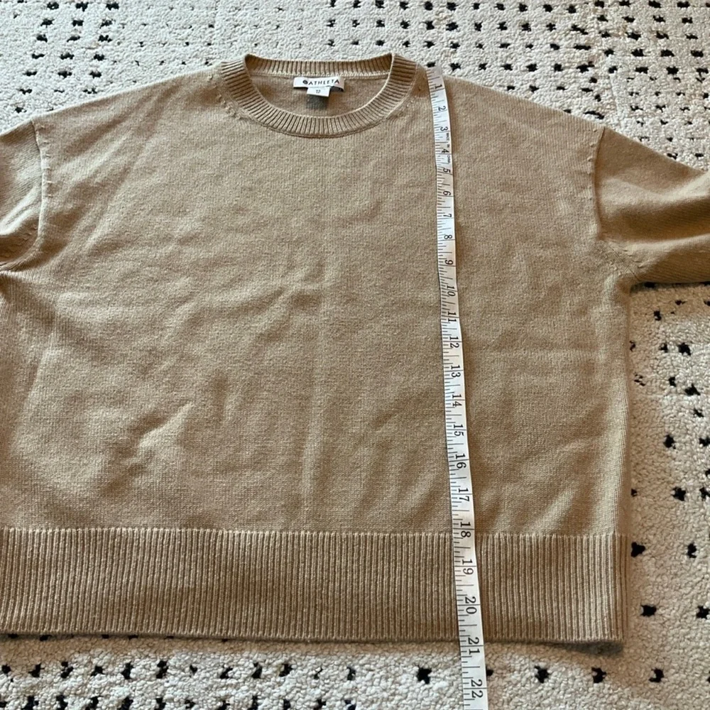 Athleta Alpine Crewneck tan cropped Sweater, XS - Picture 7 of 7